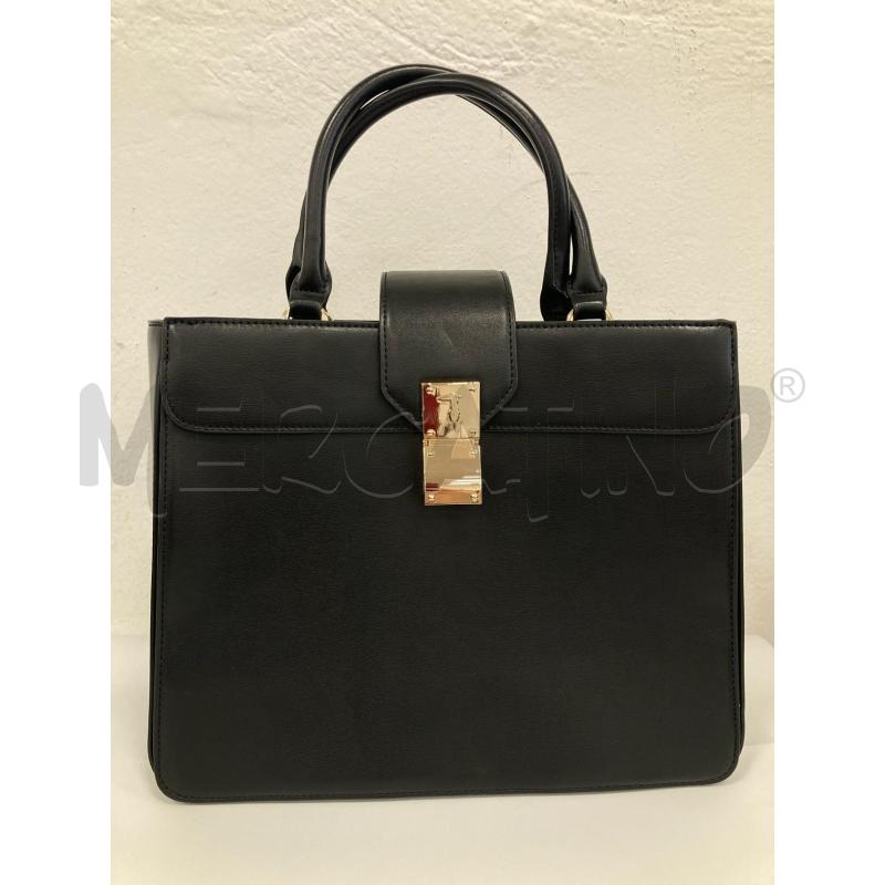 BORSA DONNA TRUSSARDI NERA SKY GANCIO DORATO | Mercatino dell'Usato Gazzada schianno 1