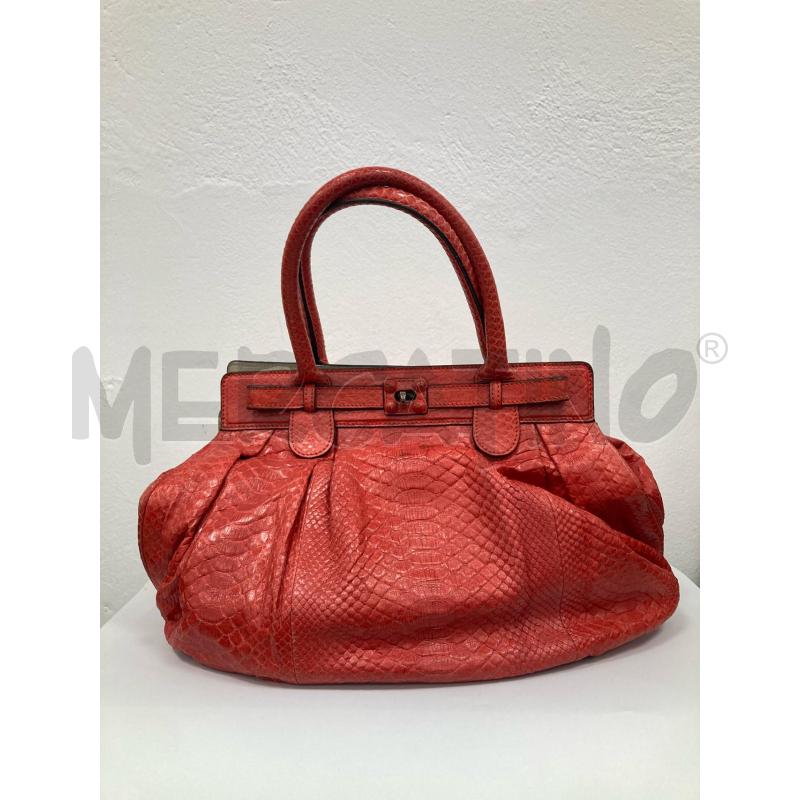 BORSA DONNA ZAGLIANI PITONE ROSSO | Mercatino dell'Usato Gazzada schianno 1