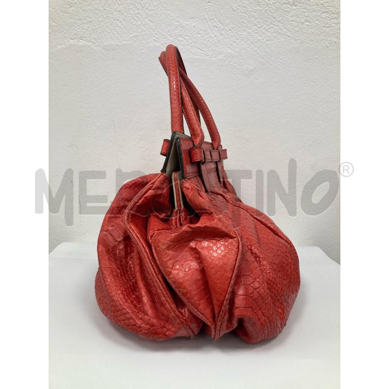BORSA DONNA ZAGLIANI PITONE ROSSO | Mercatino dell'Usato Gazzada schianno 2