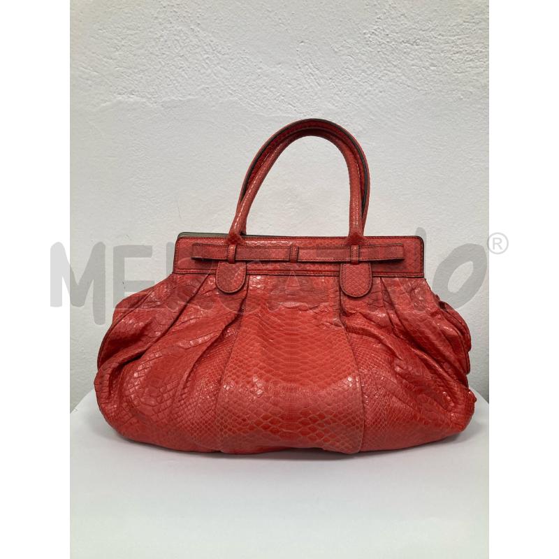 BORSA DONNA ZAGLIANI PITONE ROSSO | Mercatino dell'Usato Gazzada schianno 3