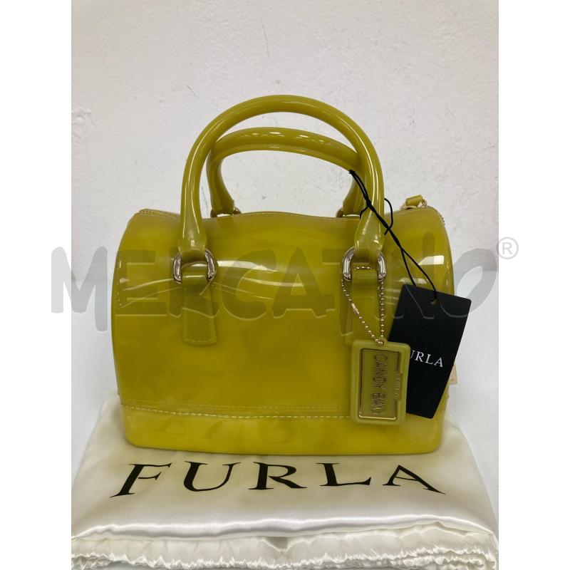BORSETTA DONNA FURLA GOMMA GIALLA CARTELLINO | Mercatino dell'Usato Gazzada schianno 1