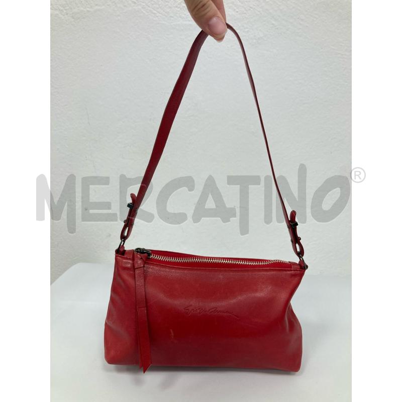 BORSETTA DONNA GIORGIO ARMANI PELLE ROSSA  | Mercatino dell'Usato Gazzada schianno 1