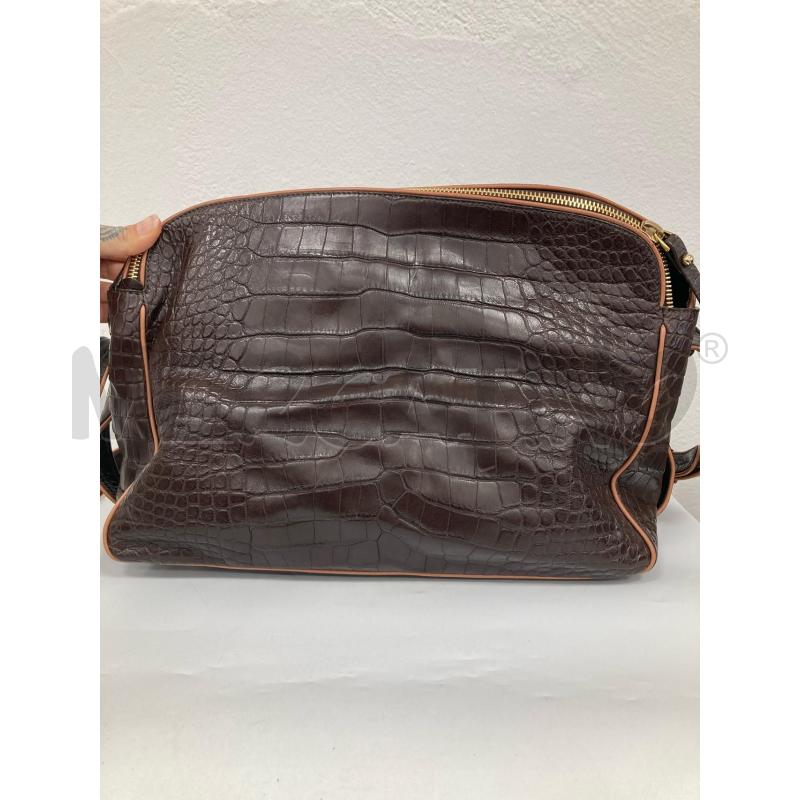 BORSONE MISSONI PELLE MARRONE STAMPA COCCO CARTELLINO + FOULARD | Mercatino dell'Usato Gazzada schianno 2