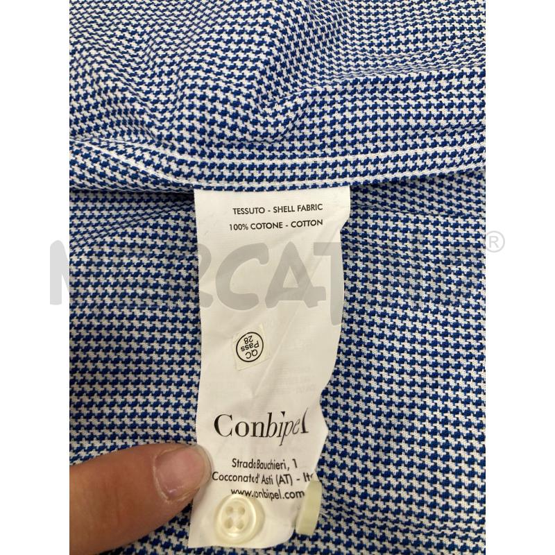 CAMICIA CONBIPEL BIANCA QUADRETTI AZZURRI CARTELLINO | Mercatino dell'Usato Gazzada schianno 4