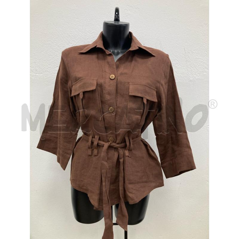 CAMICIA DONNA ALAN RED MARRONE LINO | Mercatino dell'Usato Gazzada schianno 1