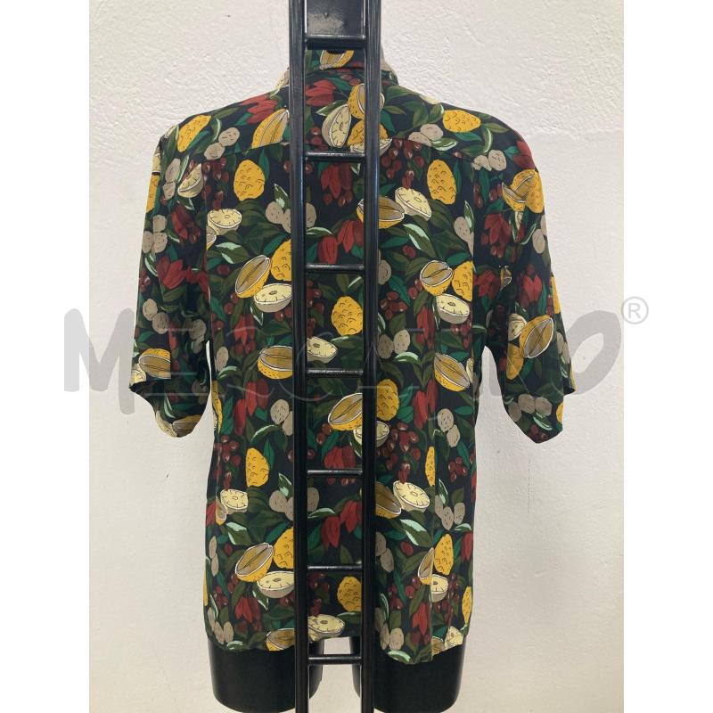 CAMICIA DONNA BALOON SETA NERA LIMONI FOGLIE | Mercatino dell'Usato Gazzada schianno 2