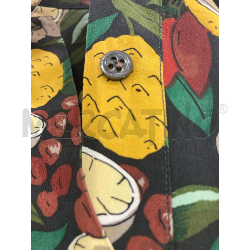 CAMICIA DONNA BALOON SETA NERA LIMONI FOGLIE | Mercatino dell'Usato Gazzada schianno 4