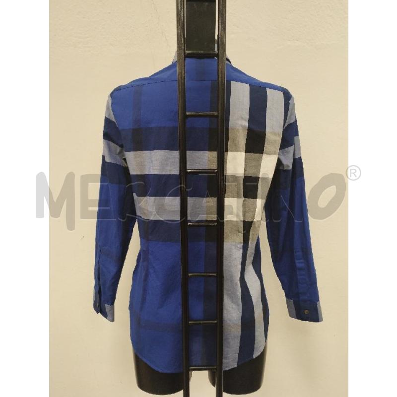 CAMICIA DONNA BURBERRY CHECK BLU | Mercatino dell'Usato Gazzada schianno 2