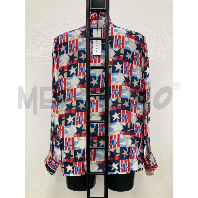 CAMICIA DONNA CARACTERE STELLE BLU BEIGE ROSSE | Mercatino dell'Usato Gazzada schianno 2