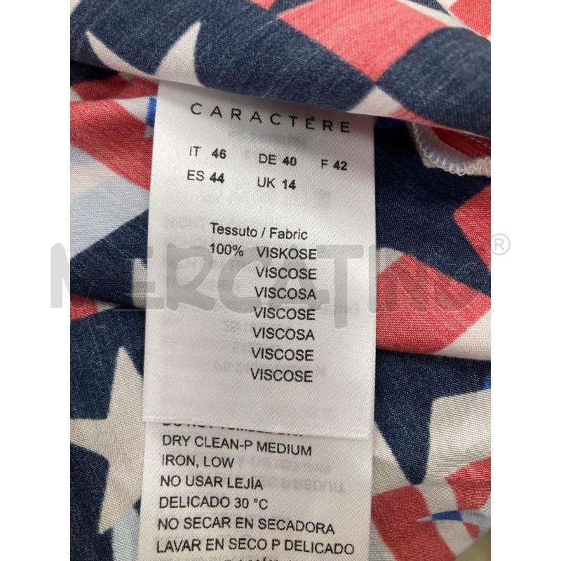CAMICIA DONNA CARACTERE STELLE BLU BEIGE ROSSE | Mercatino dell'Usato Gazzada schianno 4