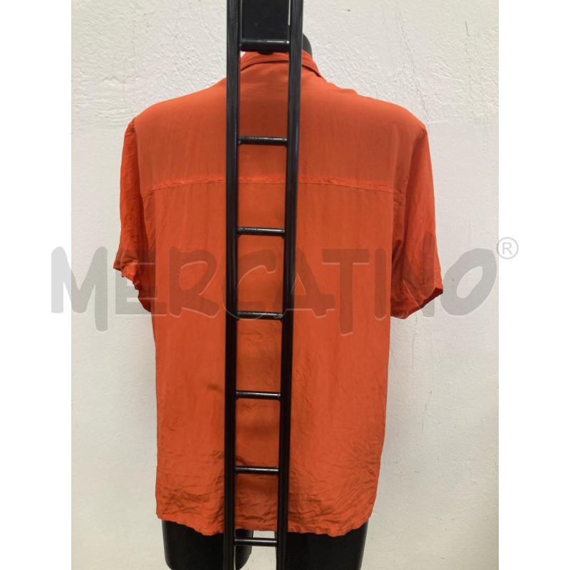 CAMICIA DONNA CATALOGUE SETA ARANCIO MANICHE CORTE  | Mercatino dell'Usato Gazzada schianno 2