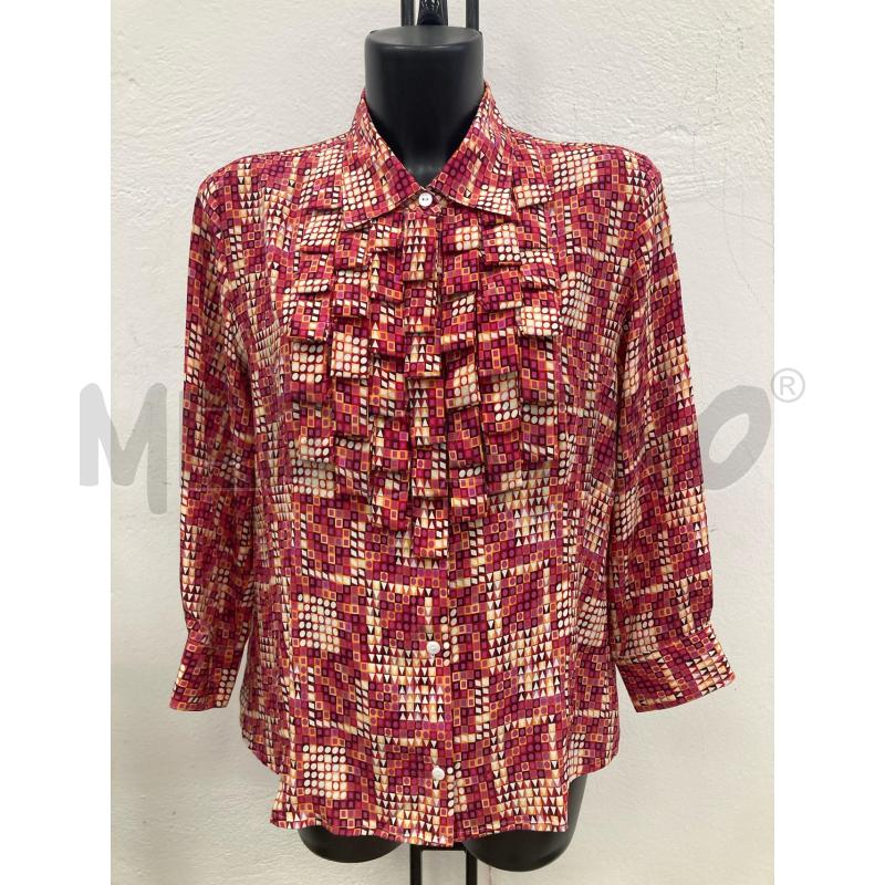 CAMICIA DONNA CHERIE QUADRETTI FUXIA ROSSI BEIGE | Mercatino dell'Usato Gazzada schianno 1