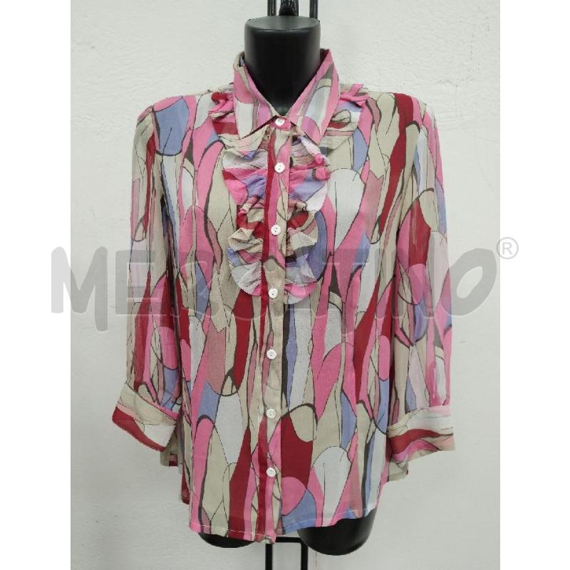 CAMICIA DONNA CHERIE ROSA GRIGIA FRUFRU | Mercatino dell'Usato Gazzada schianno 1