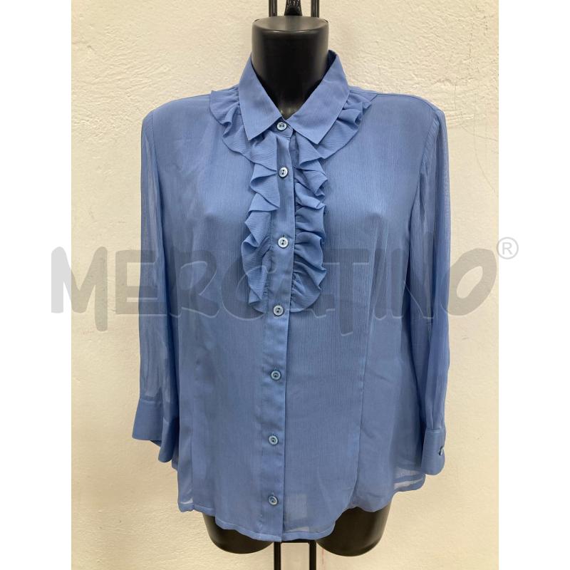 CAMICIA DONNA CHERIE SETA AZZURRA | Mercatino dell'Usato Gazzada schianno 1