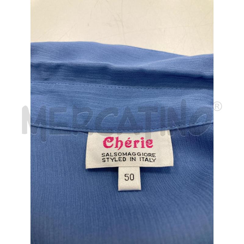 CAMICIA DONNA CHERIE SETA AZZURRA | Mercatino dell'Usato Gazzada schianno 3