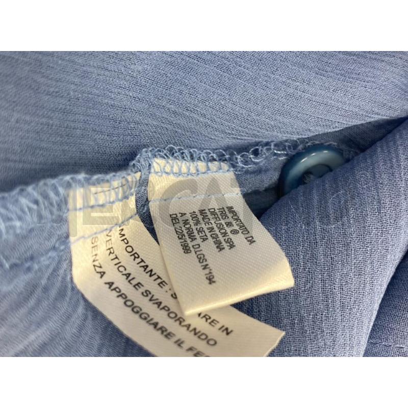 CAMICIA DONNA CHERIE SETA AZZURRA | Mercatino dell'Usato Gazzada schianno 4
