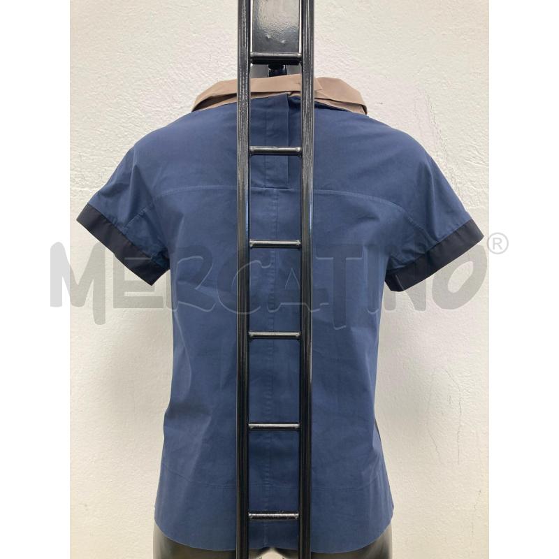 CAMICIA DONNA FAY BLU COLLO BEIGE BORDO NERO | Mercatino dell'Usato Gazzada schianno 2