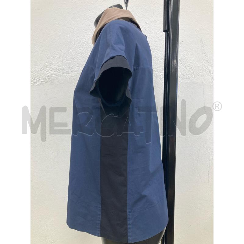 CAMICIA DONNA FAY BLU COLLO BEIGE BORDO NERO | Mercatino dell'Usato Gazzada schianno 3