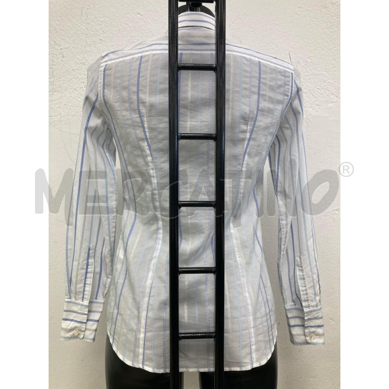 CAMICIA DONNA HERNO BIANCA RIGHE BLU ARGENTO | Mercatino dell'Usato Gazzada schianno 2