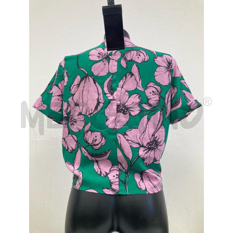 CAMICIA DONNA JACQUELINE DE YONG VERDE FIORI ROSA | Mercatino dell'Usato Gazzada schianno 3