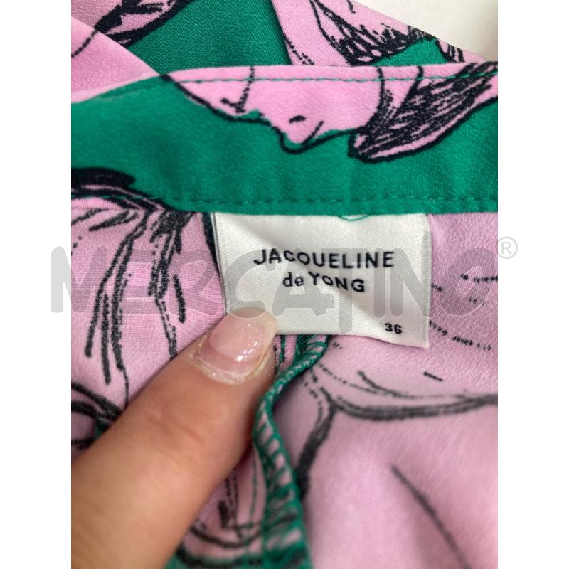 CAMICIA DONNA JACQUELINE DE YONG VERDE FIORI ROSA | Mercatino dell'Usato Gazzada schianno 4