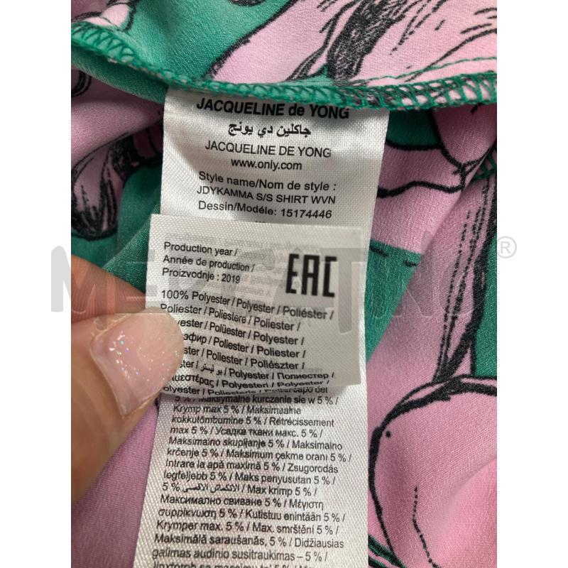 CAMICIA DONNA JACQUELINE DE YONG VERDE FIORI ROSA | Mercatino dell'Usato Gazzada schianno 5