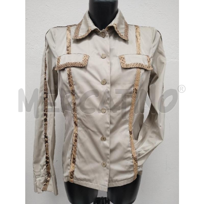 CAMICIA DONNA LES COPAINS BEIGE INSERTI PITONE | Mercatino dell'Usato Gazzada schianno 1