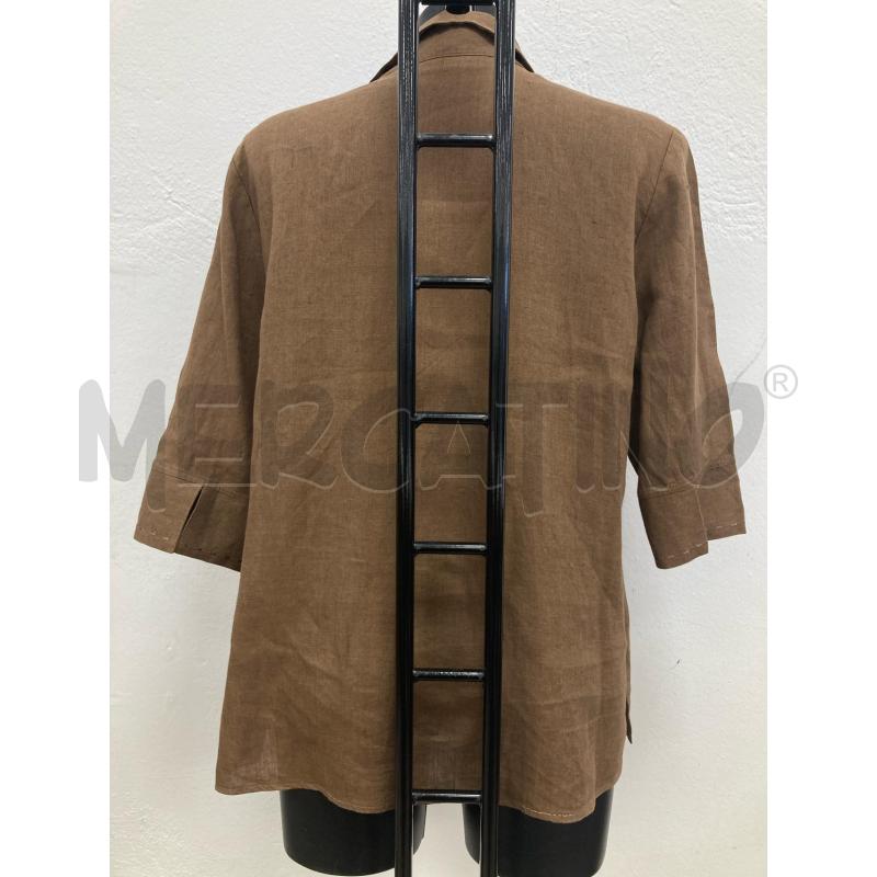 CAMICIA DONNA LINO MARRONE BENELLI DONNA | Mercatino dell'Usato Gazzada schianno 2