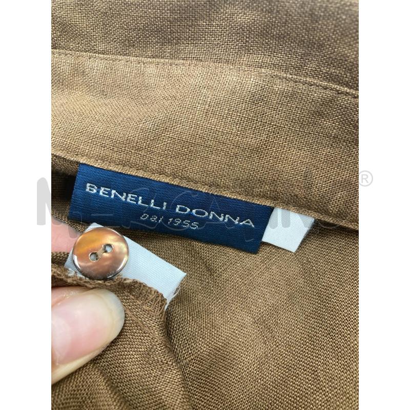 CAMICIA DONNA LINO MARRONE BENELLI DONNA | Mercatino dell'Usato Gazzada schianno 3