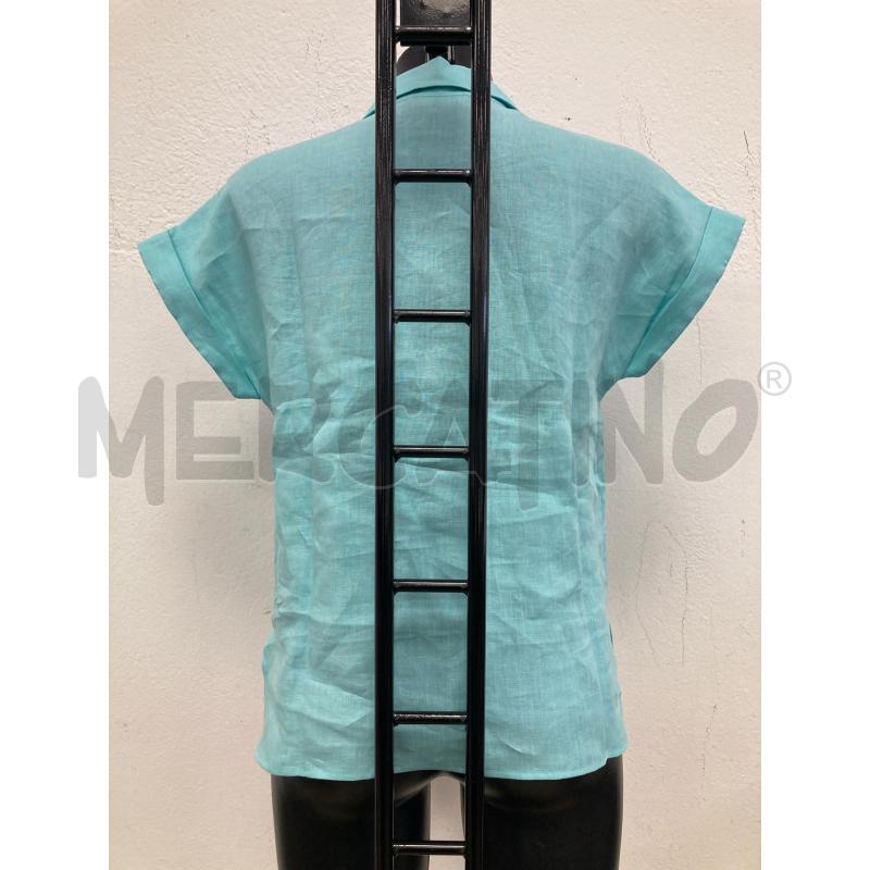 CAMICIA DONNA LUISA SPAGNOLI AZZURRA BOTTONI DORATI | Mercatino dell'Usato Gazzada schianno 2