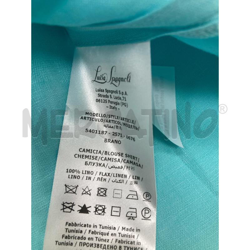 CAMICIA DONNA LUISA SPAGNOLI AZZURRA BOTTONI DORATI | Mercatino dell'Usato Gazzada schianno 4