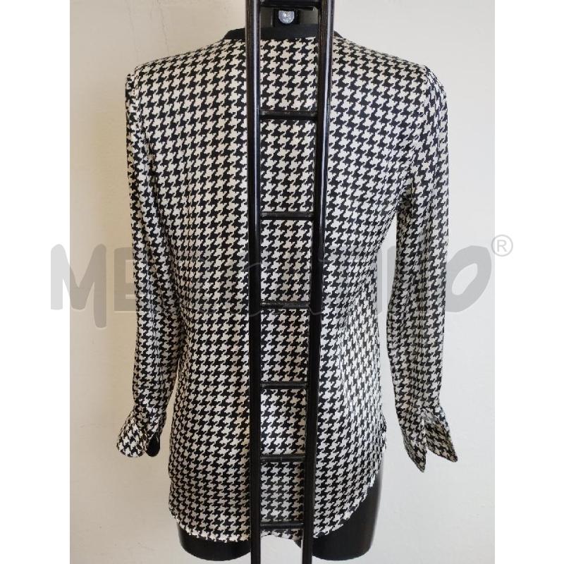 CAMICIA DONNA LUREN NERA SCOLLO V DISEGNO BIANCO | Mercatino dell'Usato Gazzada schianno 2