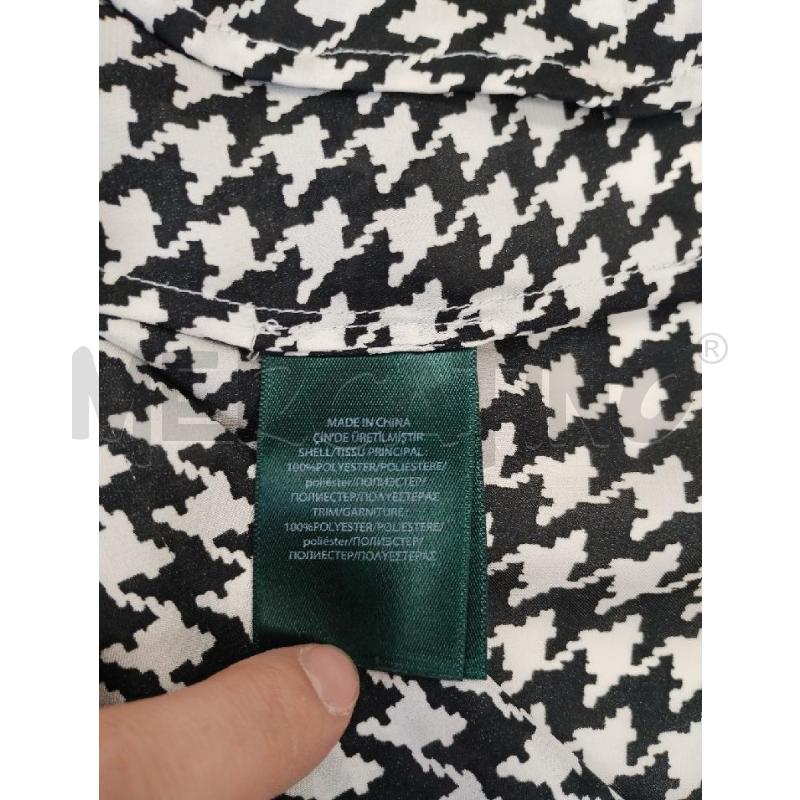 CAMICIA DONNA LUREN NERA SCOLLO V DISEGNO BIANCO | Mercatino dell'Usato Gazzada schianno 4