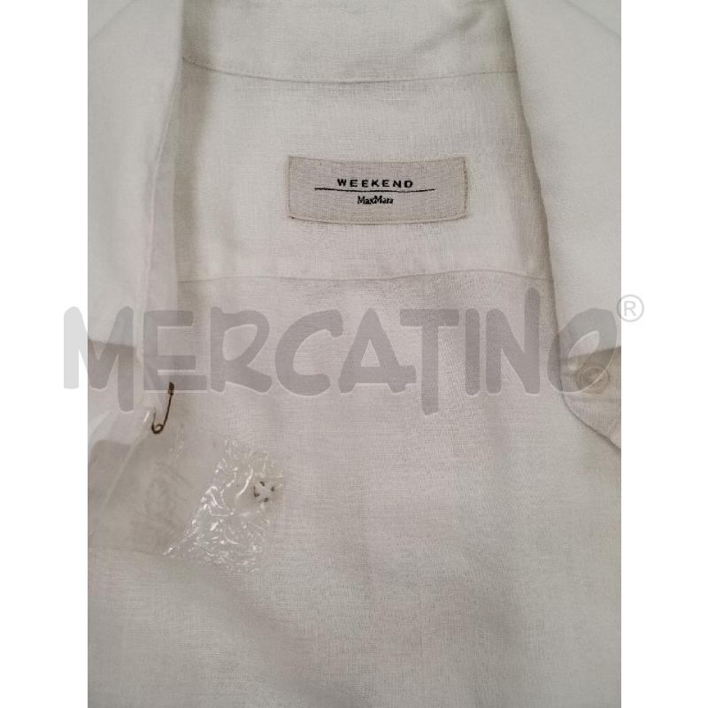 CAMICIA DONNA MAXMARA BIANCA PERLINE | Mercatino dell'Usato Gazzada schianno 3