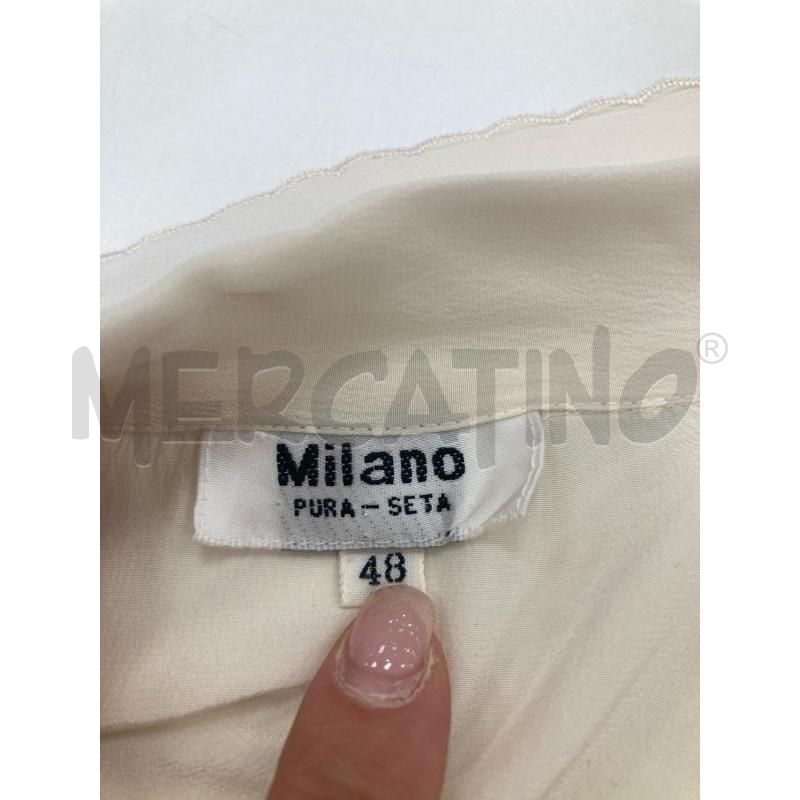 CAMICIA DONNA MILANO PANNA RICAMO SETA | Mercatino dell'Usato Gazzada schianno 3