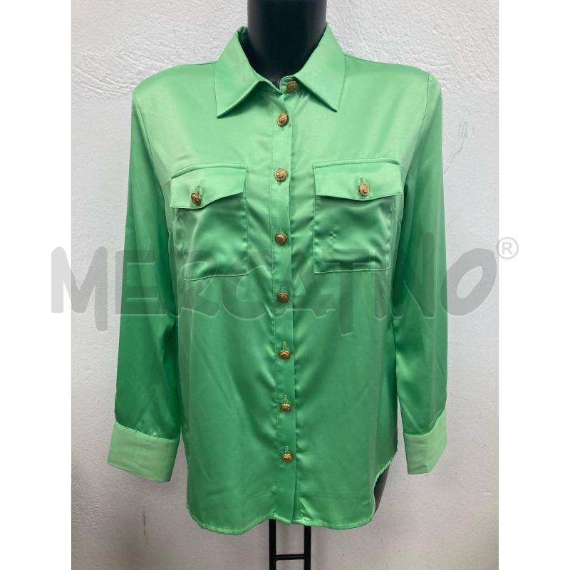 CAMICIA DONNA NOSECRET VERDE MELA CARTELLINO | Mercatino dell'Usato Gazzada schianno 1