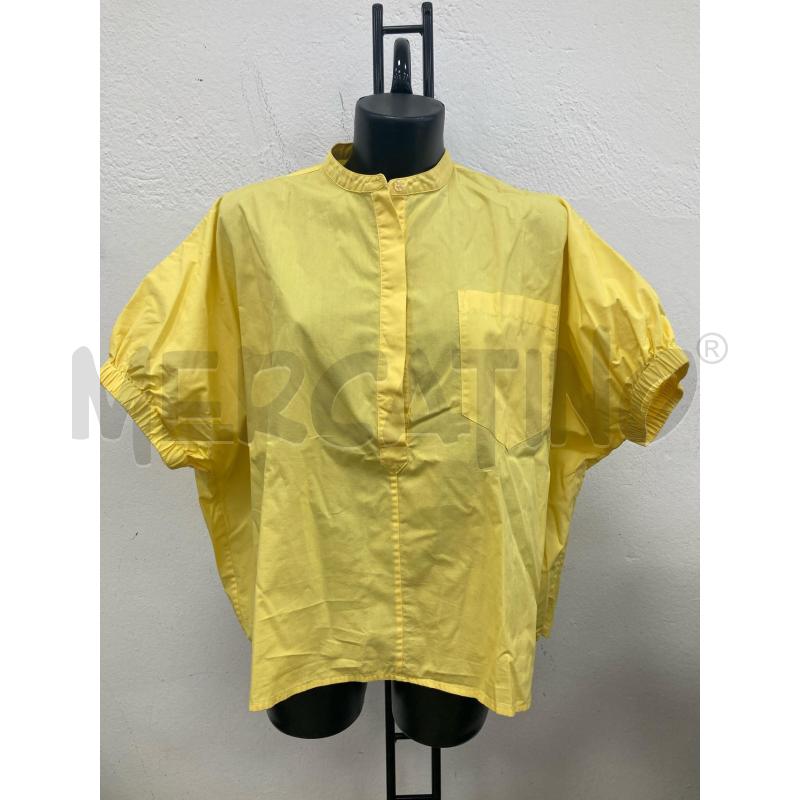 CAMICIA DONNA PIOMBO GIALLA MANICHE PALLONCINO | Mercatino dell'Usato Gazzada schianno 1