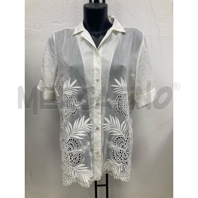 CAMICIA DONNA STELLA MCCARTNEY BIANCA RICAMO MISTO SETA DIFETTO | Mercatino dell'Usato Gazzada schianno 1