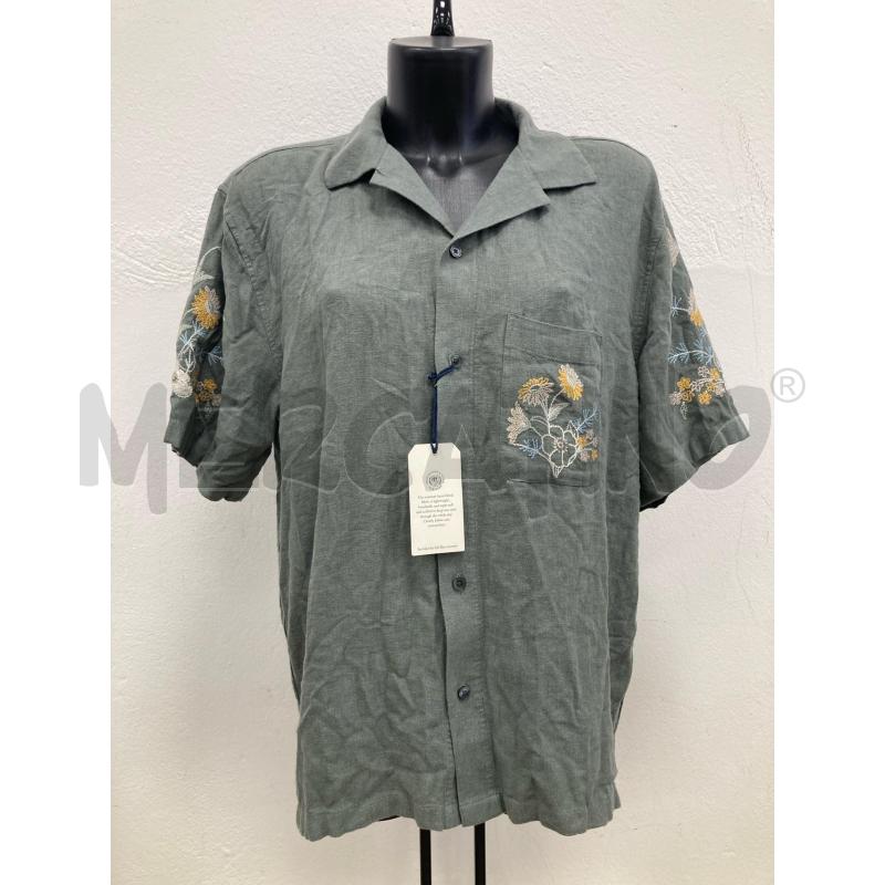 CAMICIA DONNA SUMMER VERDE  FIORI RICAMATI | Mercatino dell'Usato Gazzada schianno 1