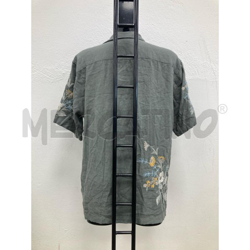 CAMICIA DONNA SUMMER VERDE  FIORI RICAMATI | Mercatino dell'Usato Gazzada schianno 2