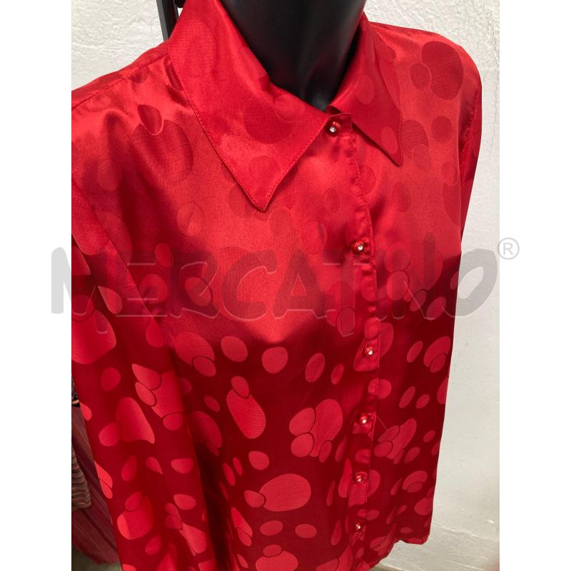 CAMICIA DONNA VINTAGE ROSSA CERCHI | Mercatino dell'Usato Gazzada schianno 3