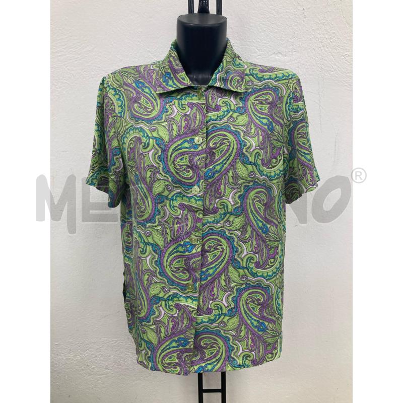 CAMICIA DONNA WFST MISTO SETA PAISLEY VERDE LILLA | Mercatino dell'Usato Gazzada schianno 1