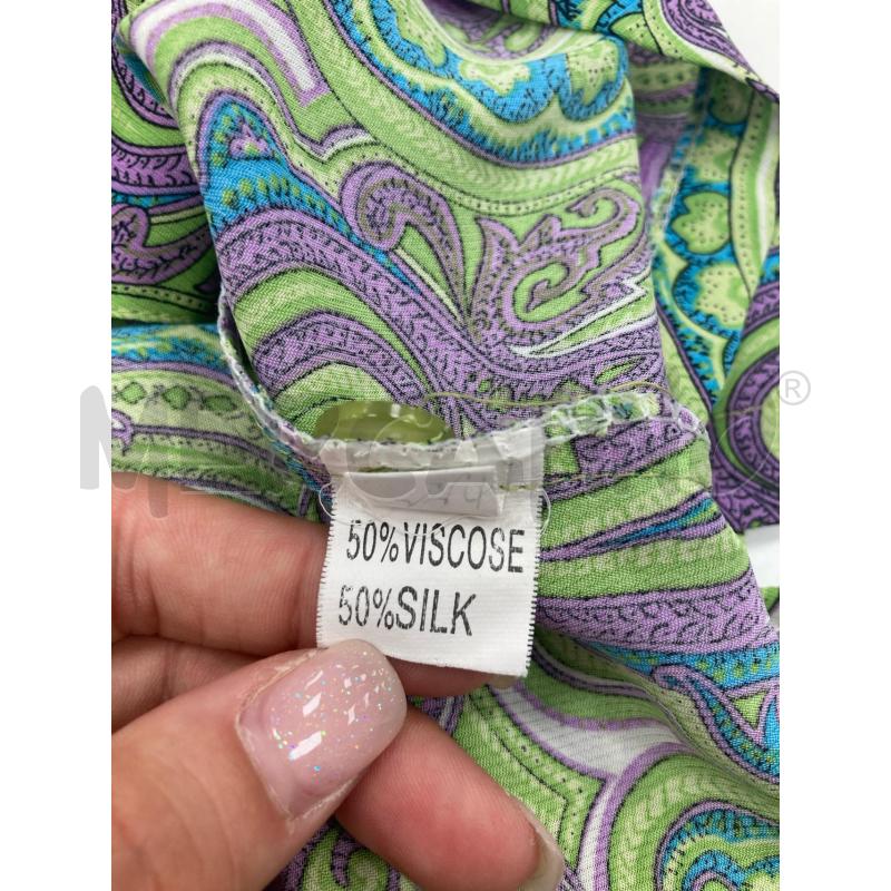 CAMICIA DONNA WFST MISTO SETA PAISLEY VERDE LILLA | Mercatino dell'Usato Gazzada schianno 4