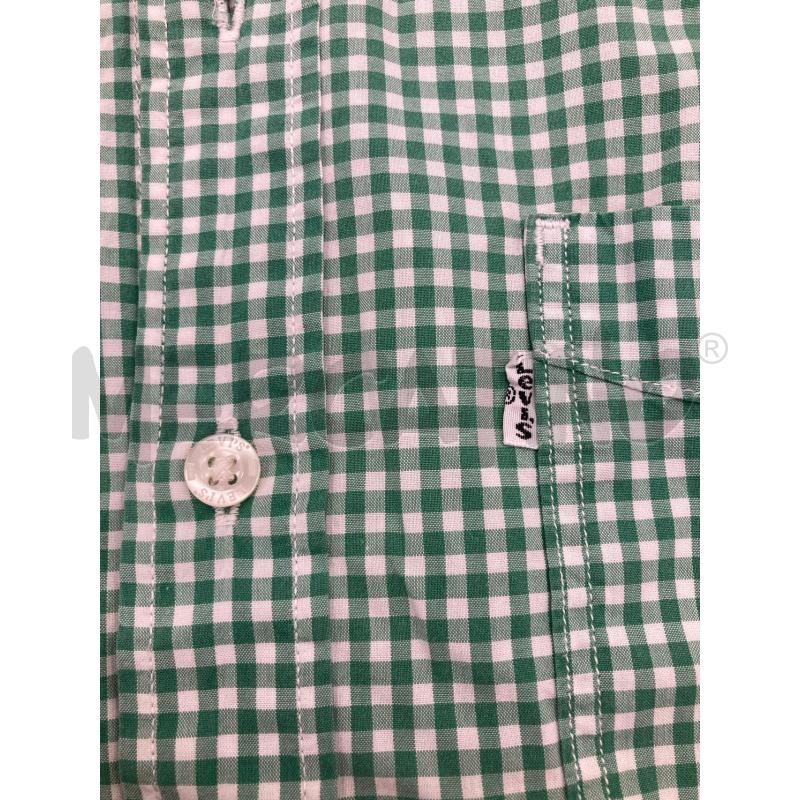 CAMICIA LEVIS QUADRETTI BIANCHI VERDI | Mercatino dell'Usato Gazzada schianno 3