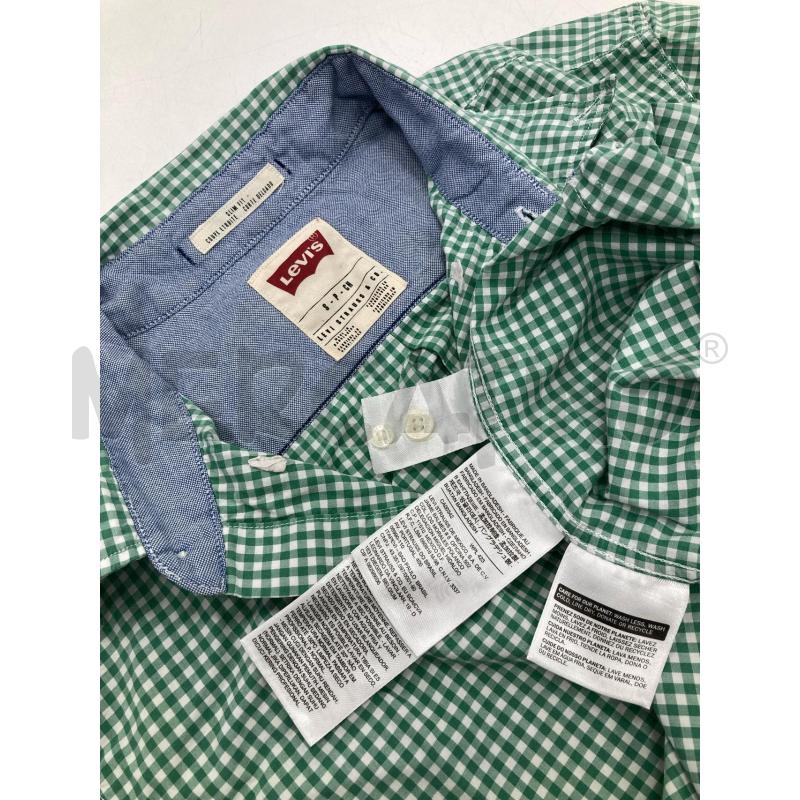 CAMICIA LEVIS QUADRETTI BIANCHI VERDI | Mercatino dell'Usato Gazzada schianno 4