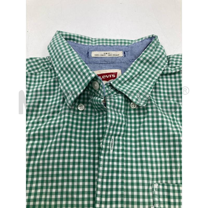 CAMICIA LEVIS QUADRETTI BIANCHI VERDI | Mercatino dell'Usato Gazzada schianno 5