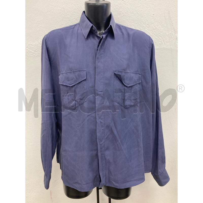 CAMICIA UOMO BALLY SETA BLU | Mercatino dell'Usato Gazzada schianno 1
