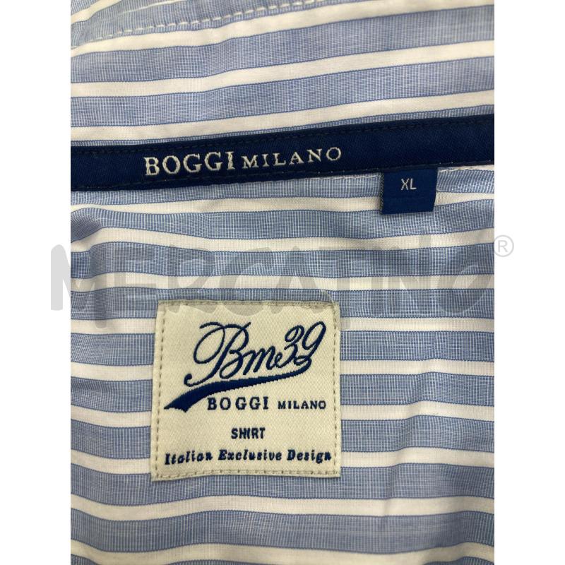 CAMICIA UOMO BOGGI AZZURRA RIGHE BIANCHE | Mercatino dell'Usato Gazzada schianno 3