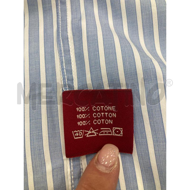 CAMICIA UOMO BOGGI AZZURRA RIGHE BIANCHE | Mercatino dell'Usato Gazzada schianno 4