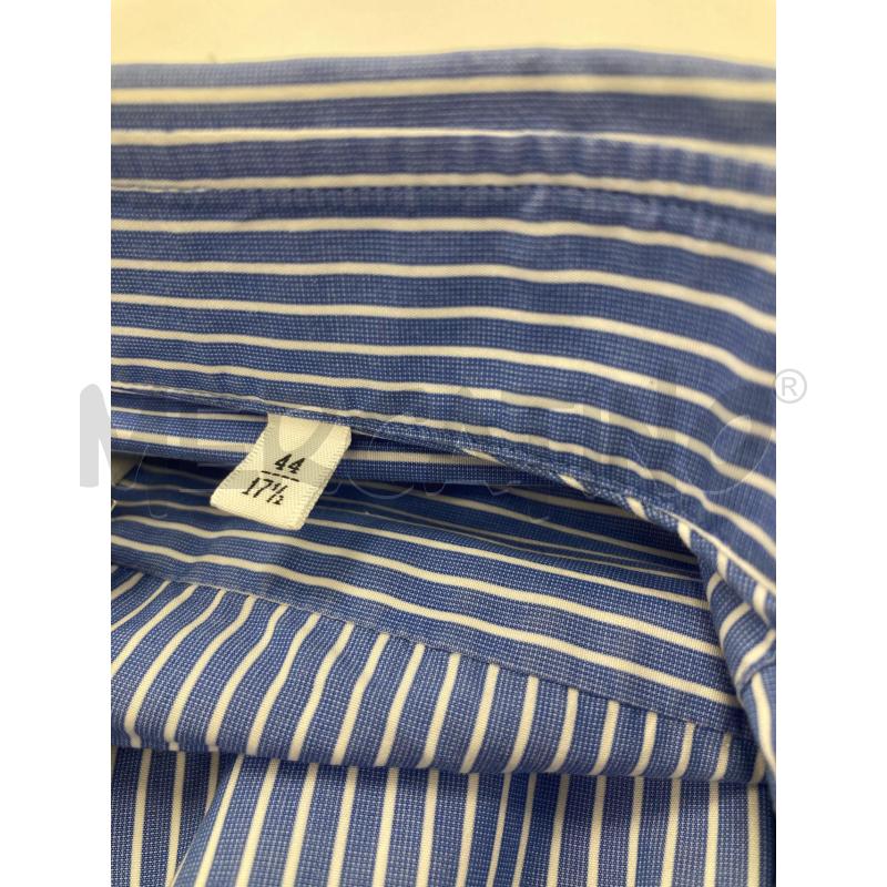 CAMICIA UOMO BOGGI AZZURRA SCURO RIGHINE BIANCHE | Mercatino dell'Usato Gazzada schianno 5